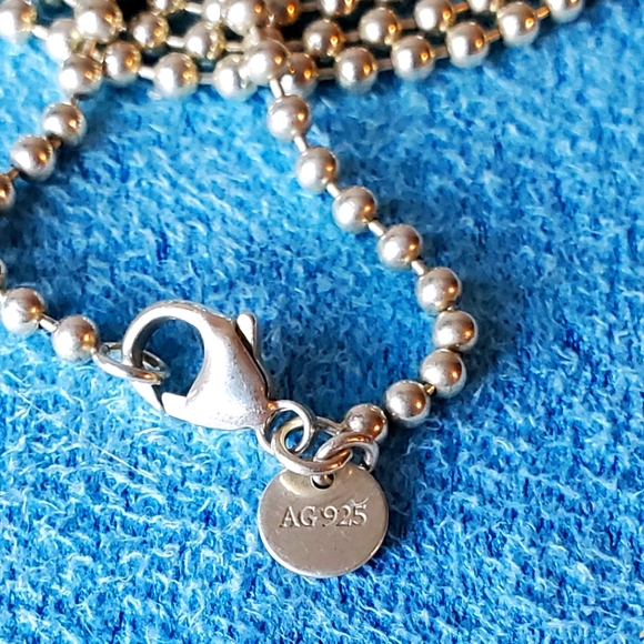 SOLD Tiffany 2mm Beaded Chain 20 inch - Picture 3 of 3